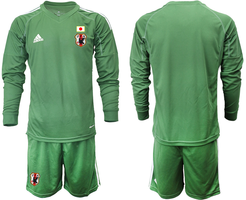 Men 2020-2021 Season National team Japan goalkeeper Long sleeve green Soccer Jersey->japan jersey->Soccer Country Jersey
